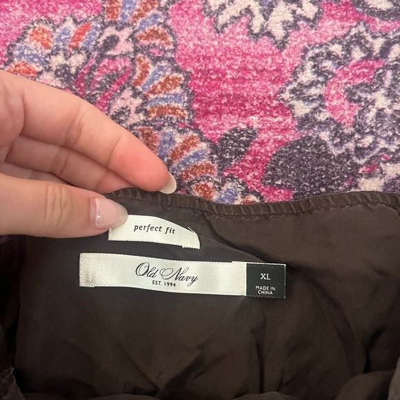 vintage chocolate brown 100% silk sequined cami - Picture 3 of 5